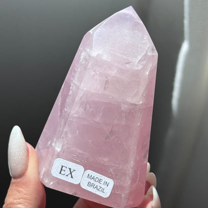 gem rose quartz tower extra grade rose quartz tower girasol quartz