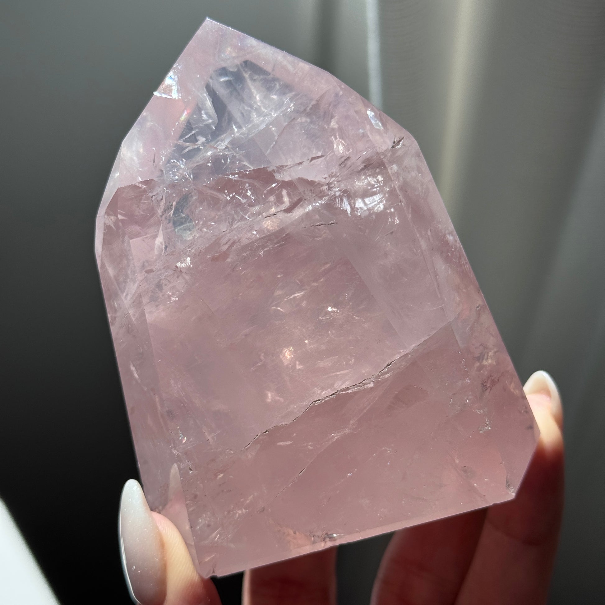 gem rose quartz tower extra grade rose quartz tower girasol quartz