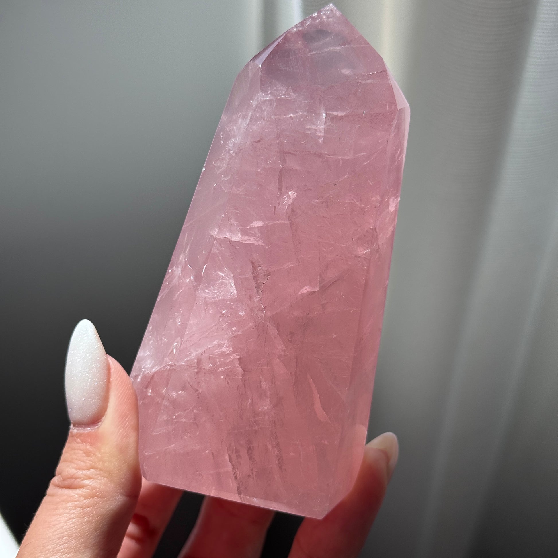 gem rose quartz tower extra grade rose quartz tower girasol quartz