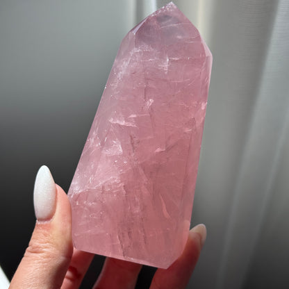 gem rose quartz tower extra grade rose quartz tower girasol quartz