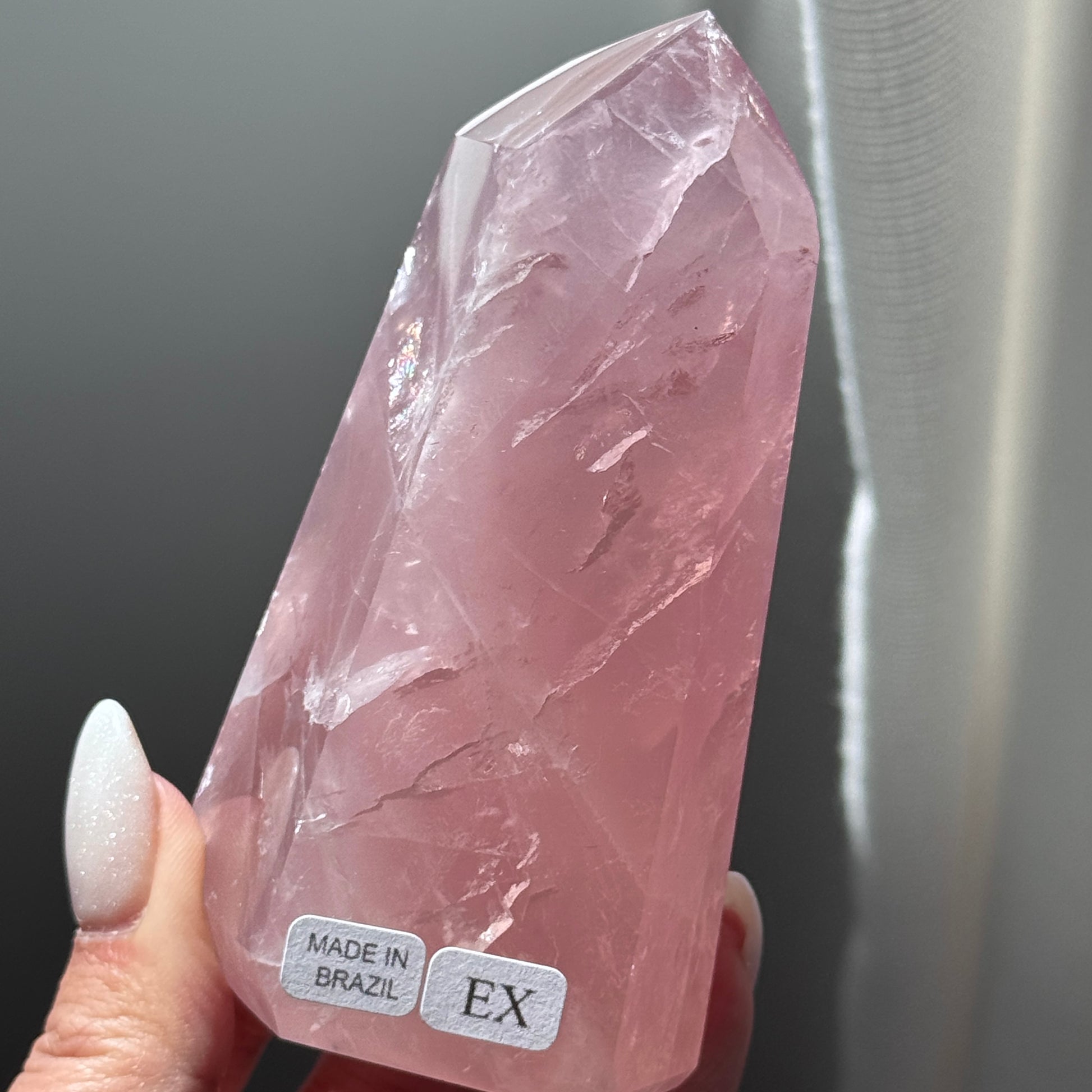 gem rose quartz tower extra grade rose quartz tower girasol quartz