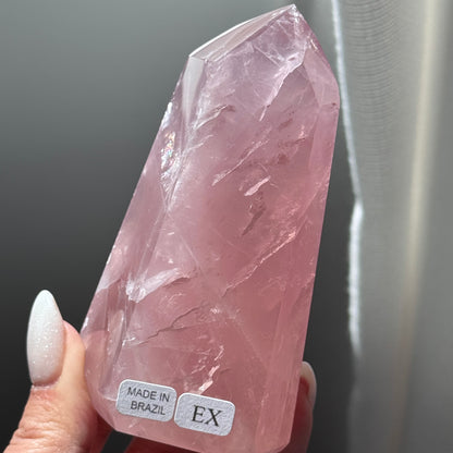 gem rose quartz tower extra grade rose quartz tower girasol quartz