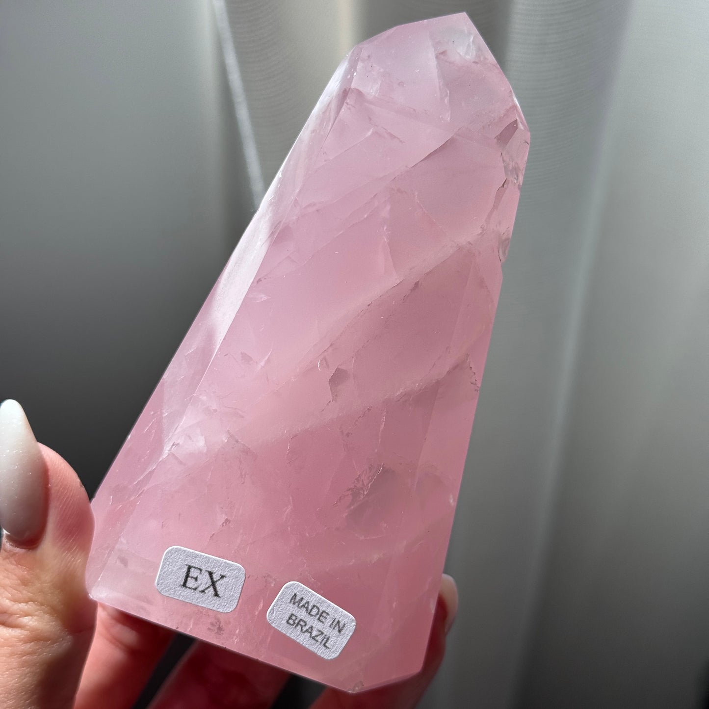 gem rose quartz tower extra grade rose quartz tower girasol quartz