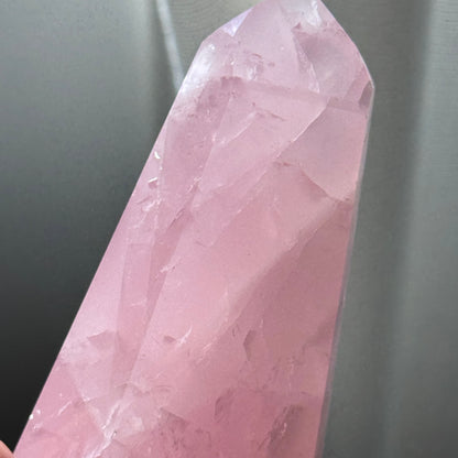 gem rose quartz tower extra grade rose quartz tower girasol quartz