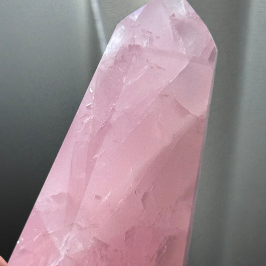 gem rose quartz tower extra grade rose quartz tower girasol quartz