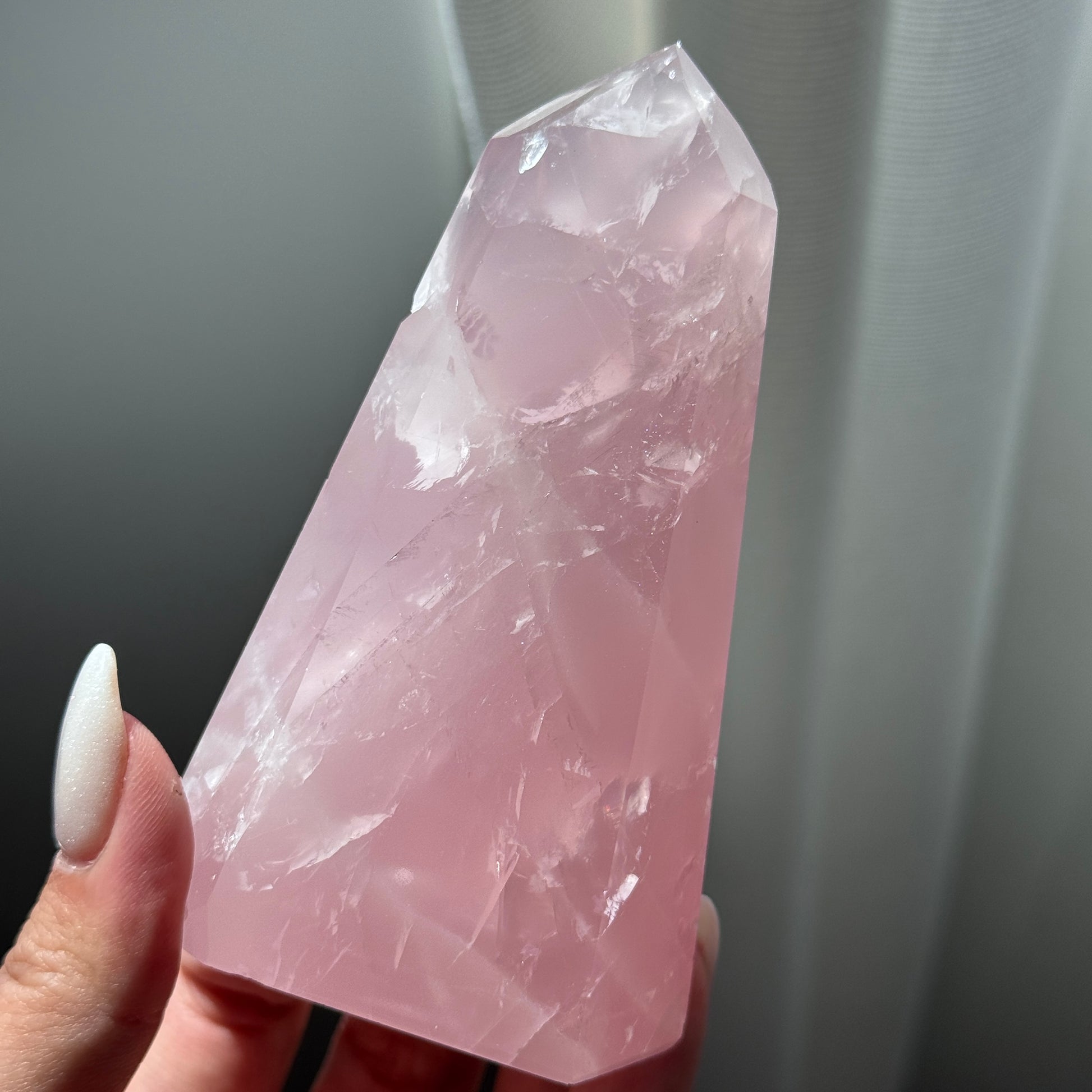 gem rose quartz tower extra grade rose quartz tower girasol quartz