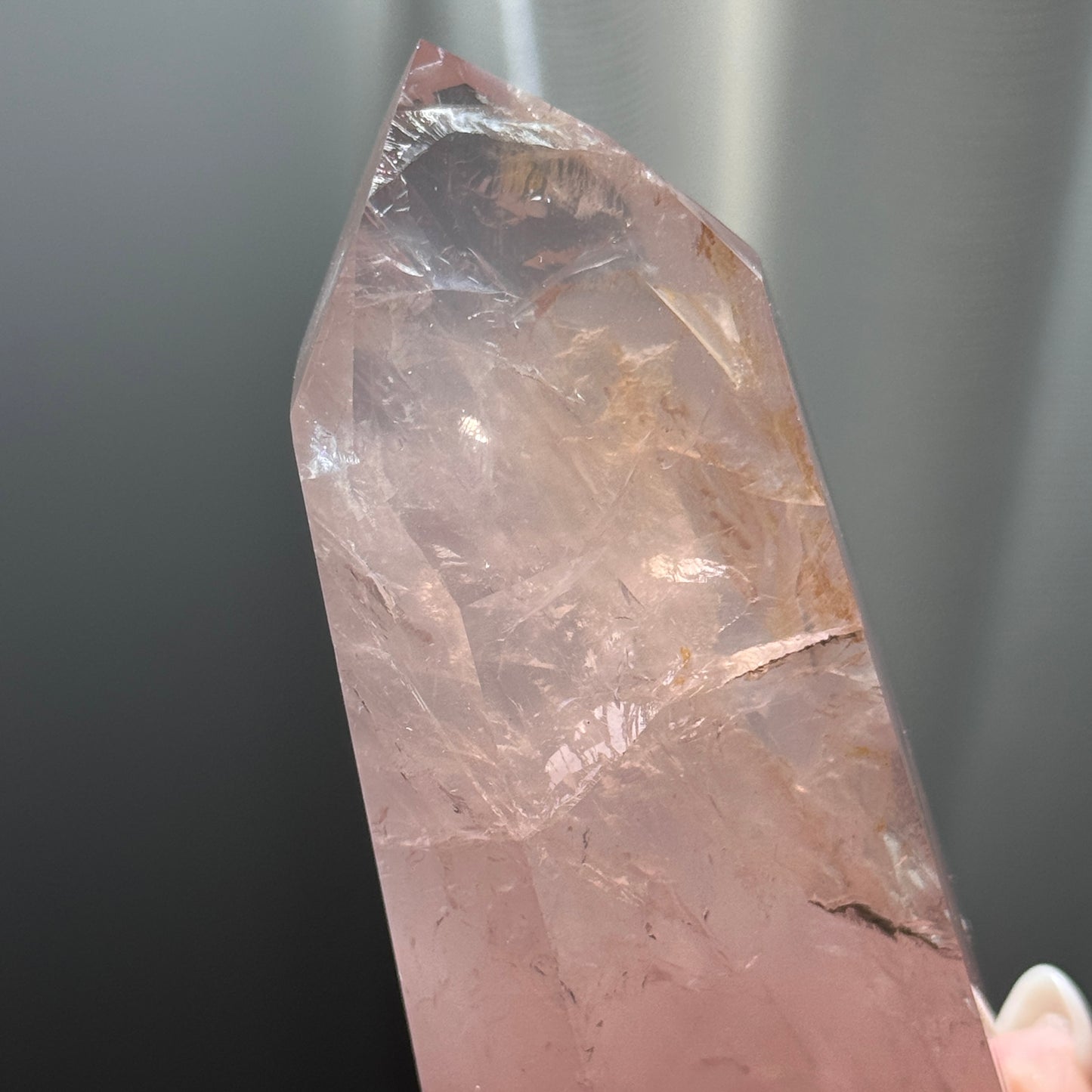 gem rose quartz tower extra grade rose quartz tower girasol quartz