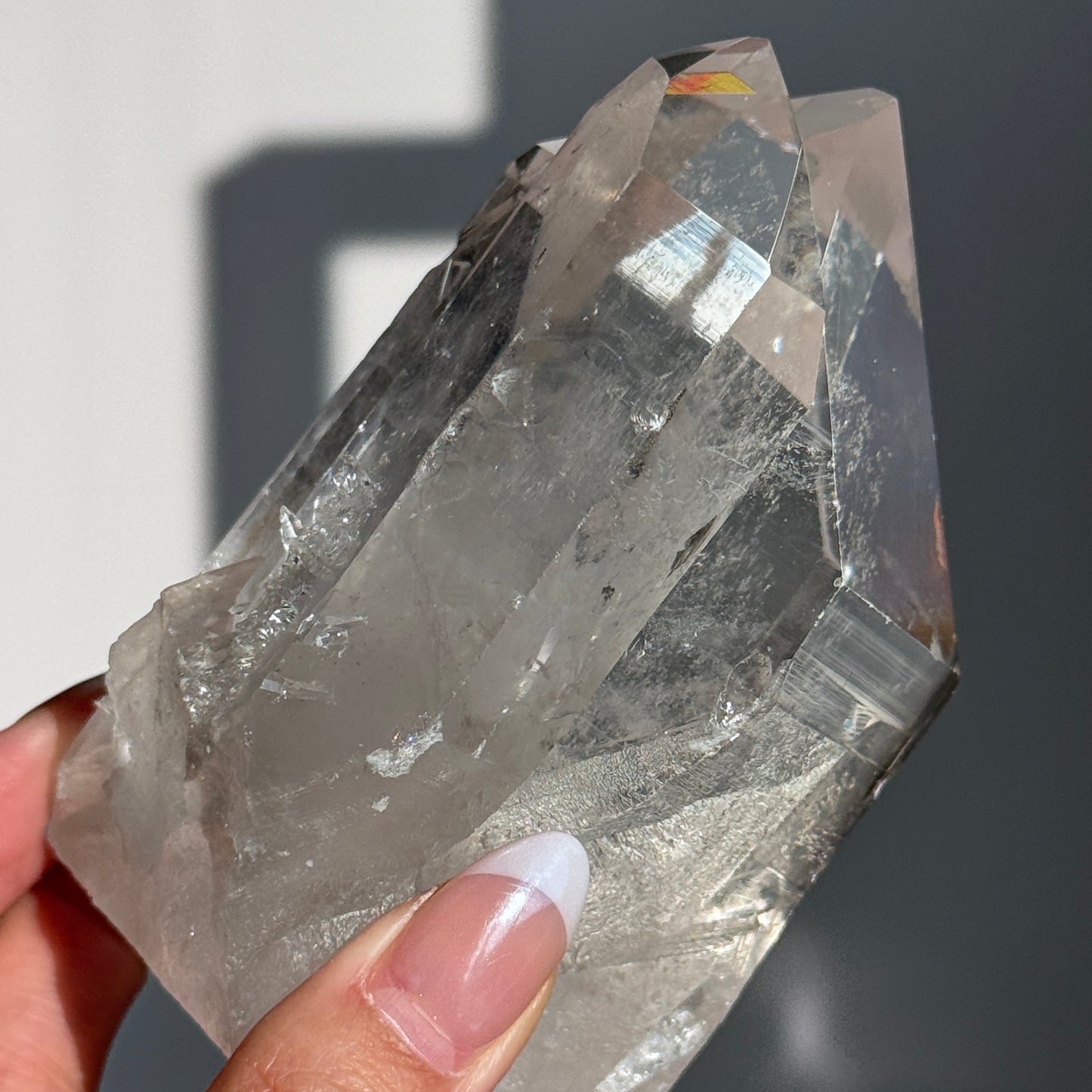 Double Point Clear Quartz Semi-polished Tower #8