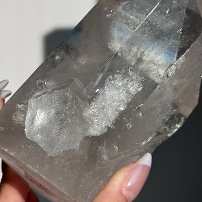 Double Point Clear Quartz Semi-polished Tower #8