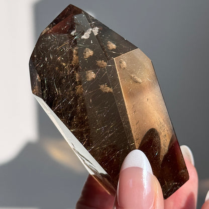 HQ Smoky Quartz Rutile Freeform Tower #3