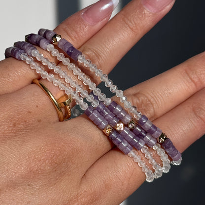 Amethyst Clear Quartz Bracelets