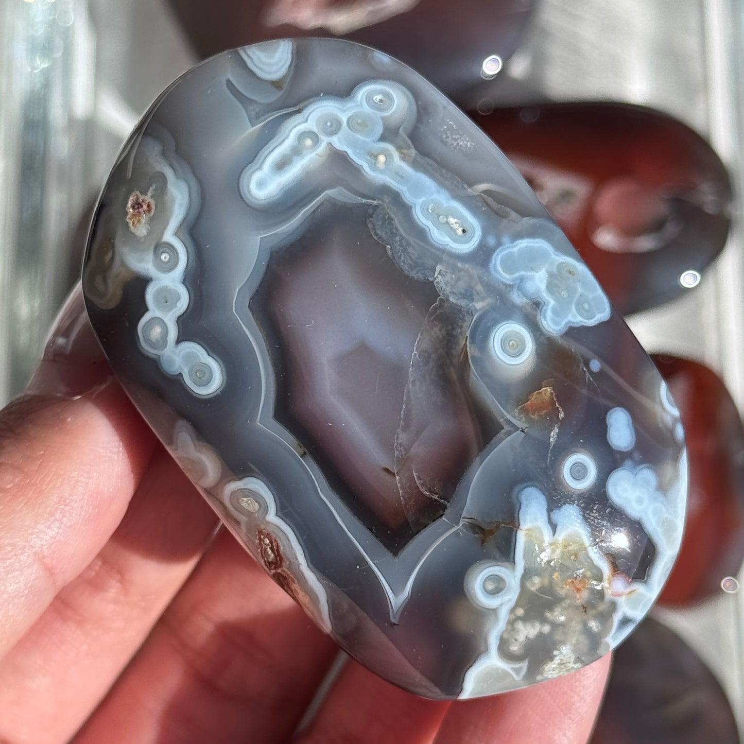 Mozambique Strawberry Agate Palm (Batch 2) #1