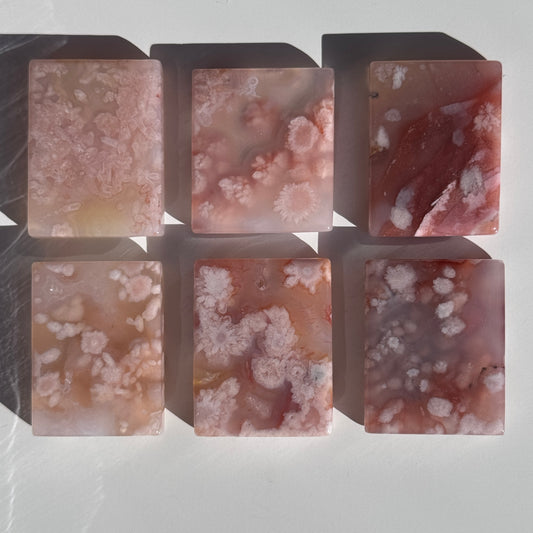 flower agate pocket stone