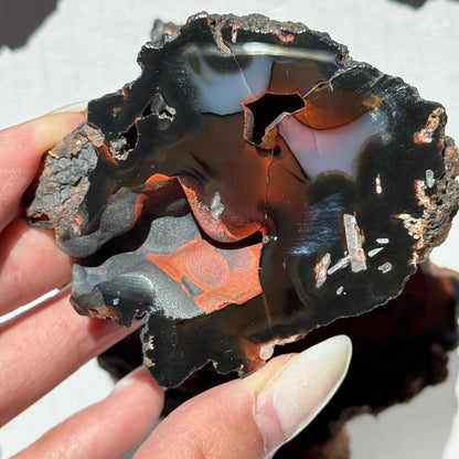 Red Fox Agate Geode (UV Reactive) #11