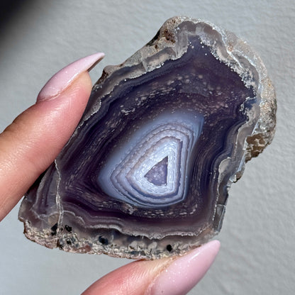starry night agate geode polished