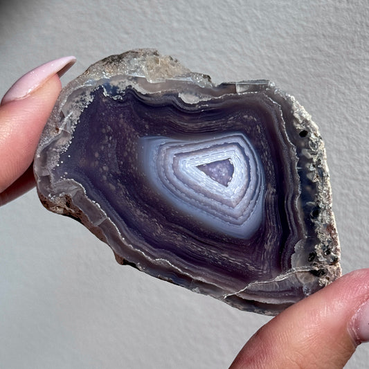 starry night agate geode polished