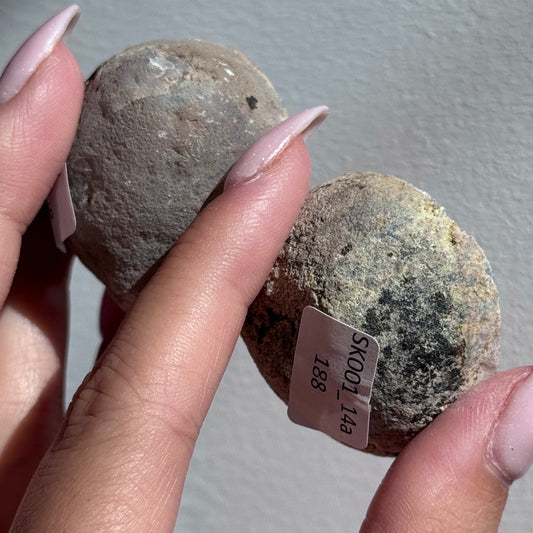 starry night agate geode polished pair
