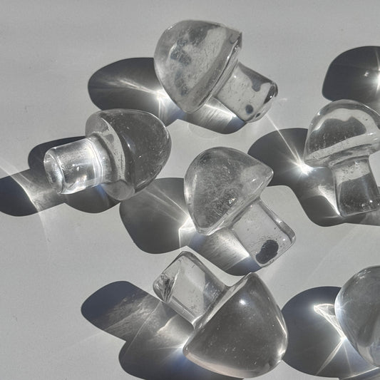 Clear Quartz Mushroom Carving