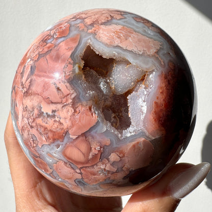 Cotton Candy Agate Sphere #13