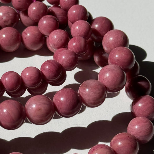 Pink Petrified Wood Bracelets (various bead sizes)
