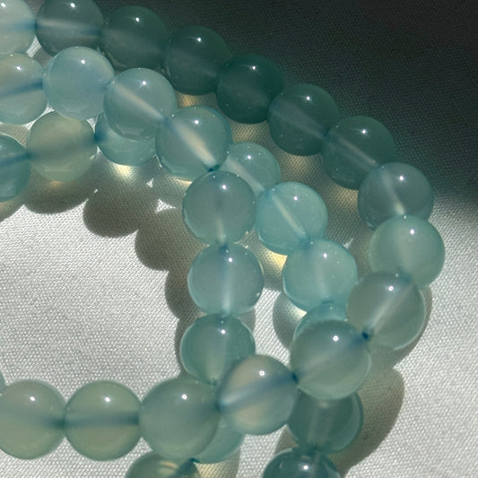 Taiwan "Sapphire" Blue Chalcedony Bracelets