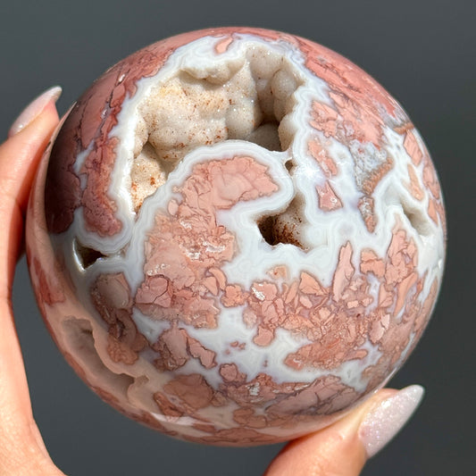 Cotton Candy Agate Sphere #12