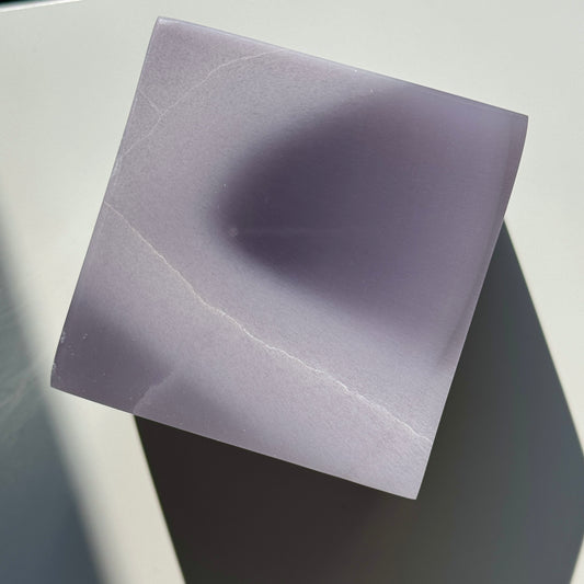 Lavender Ytrium Fluorite Cube L #6