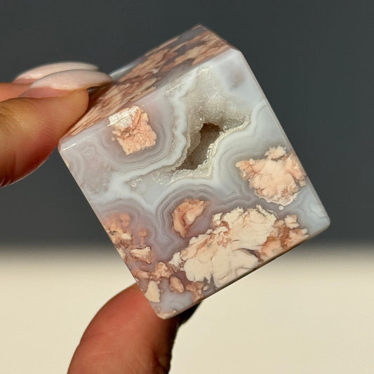 Cotton Candy Agate Cube (S) #3