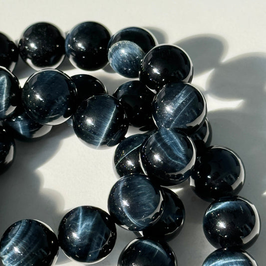 HQ Blue Tigers Eye Bracelets (various bead sizes)