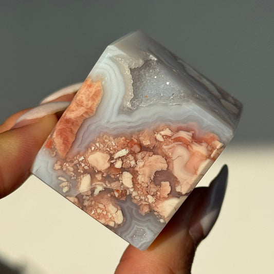 Cotton Candy Agate Cube (S) #5