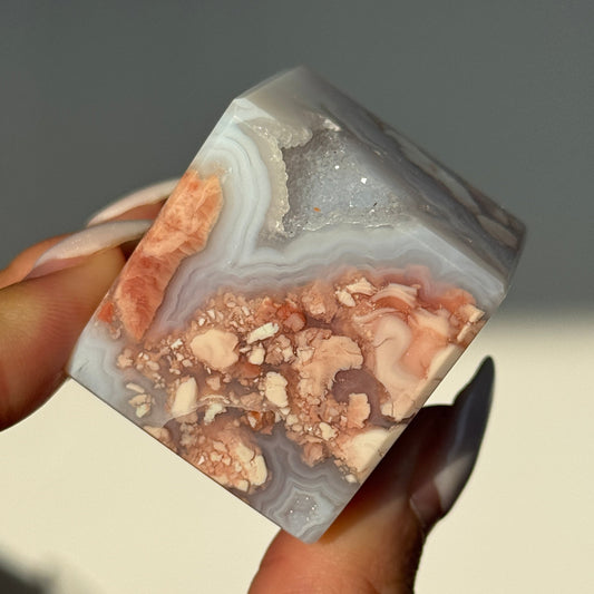 Cotton Candy Agate Cube (S) #5