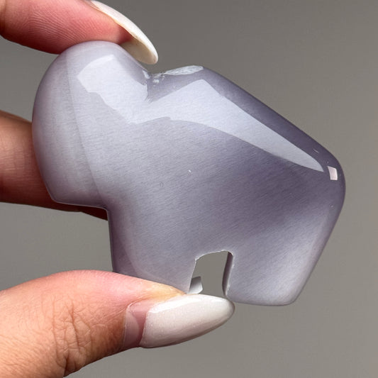 Lavender Fluorite Buffalo S Carving #6