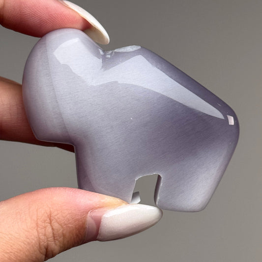 Lavender Fluorite Buffalo S Carving #6