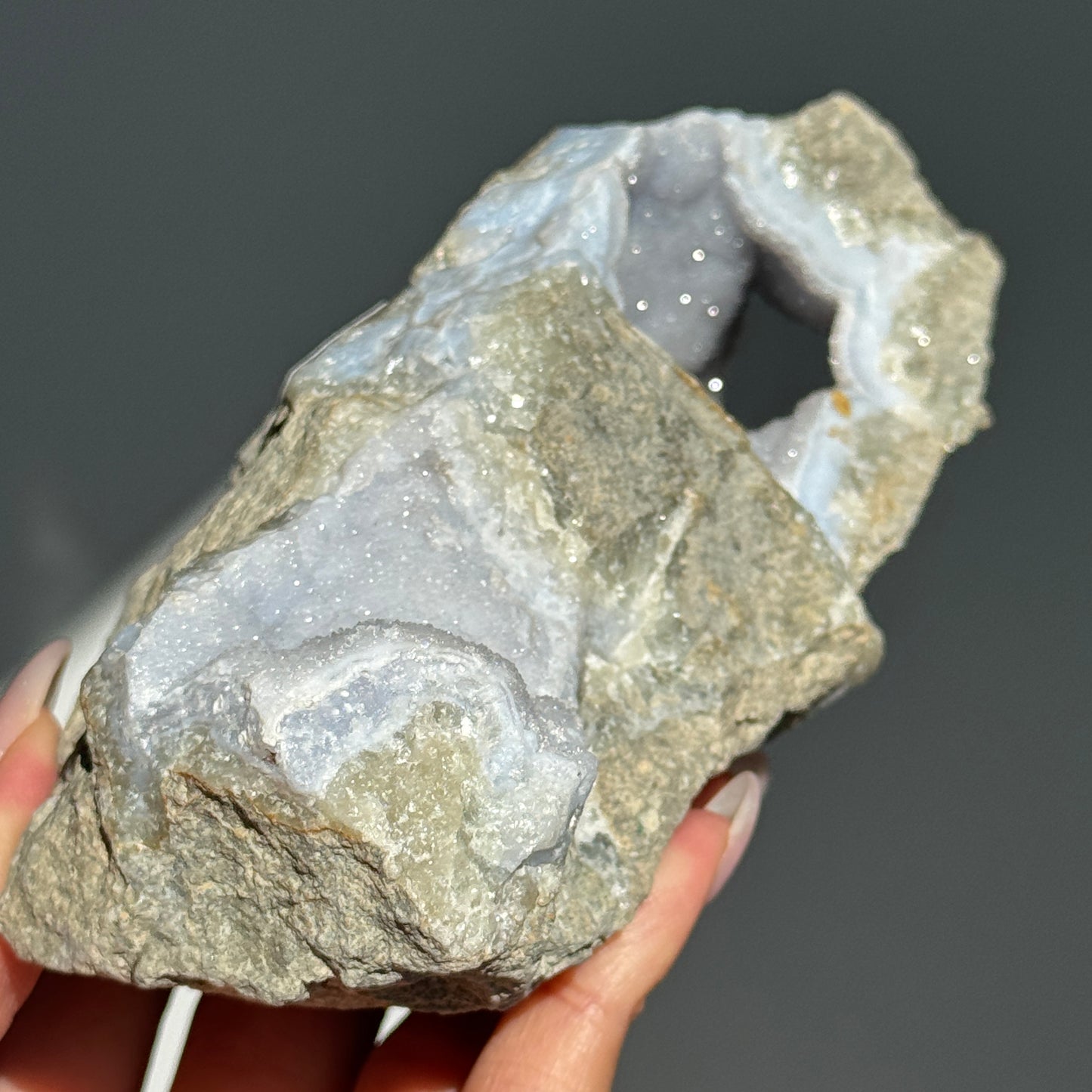Blue Lace Agate Geode #1