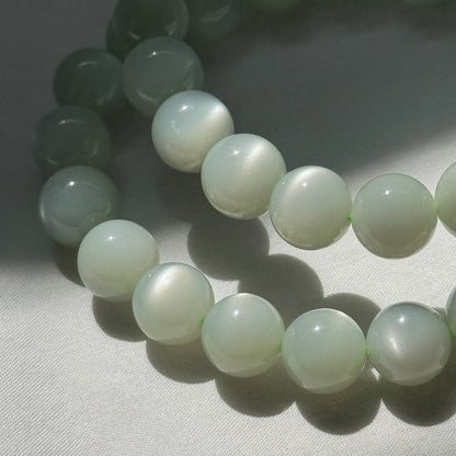 Silky Green Moonstone Bracelets (various bead sizes)
