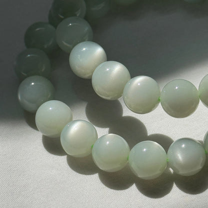 Silky Green Moonstone Bracelets (various bead sizes)