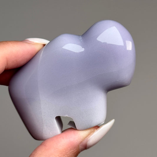 Lavender Fluorite Buffalo S Carving #5