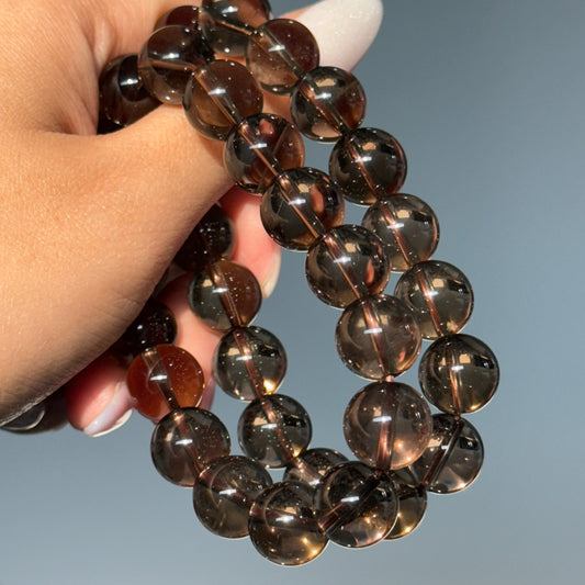 HQ Smoky Quartz Bracelets (various bead sizes)