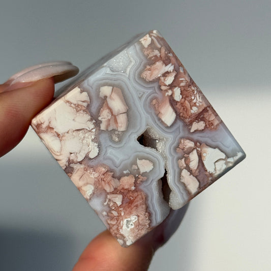 Cotton Candy Agate Cube (S) #12