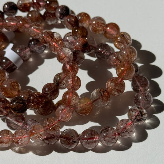 Copper Rutile Bracelets (various bead sizes)