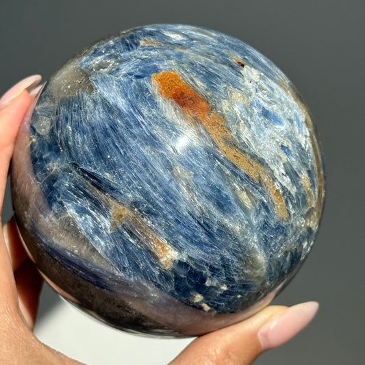 XL Blue Kyanite in Quartz Sphere #30