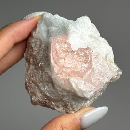 Morganite w/Cleavlandite & Mica Specimen