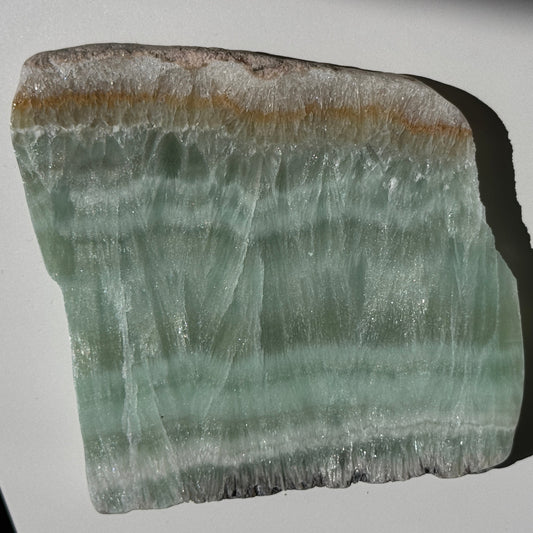 Green Aragonite Slab (Mine La Profunda, Carmenes, Leon) #6