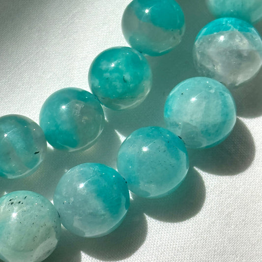 Gel Amazonite Quartz Bracelets (various bead sizes)