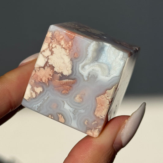 Cotton Candy Agate Cube (S) #2