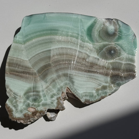 Green Aragonite Slab (Mine La Profunda, Carmenes, Leon) #3