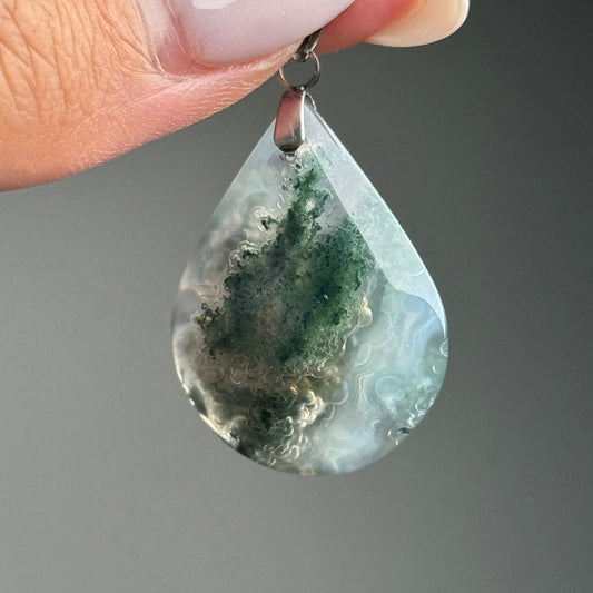 Moss Agate Pendant (M)