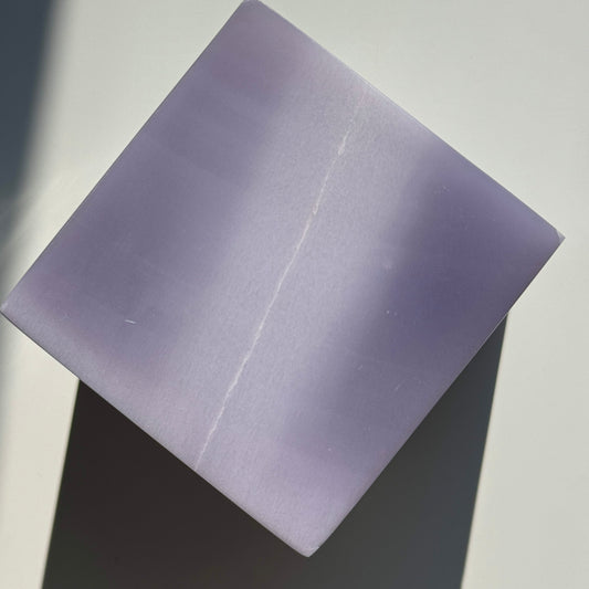 Lavender Ytrium Fluorite Cube L #9