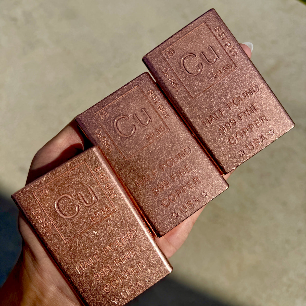 half pound copper bar 1/2lb