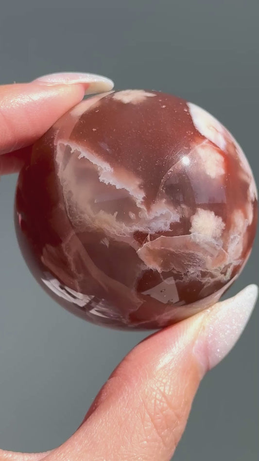 AAA Flower Agate Sphere #19